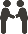 Männchen Händeschütteln Icon Männchen Händeschütteln Icon